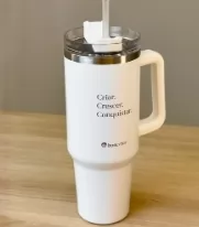 Copo Térmico Influencer Personalizado – Brinde Corporativo em Inox 12L com Parede Dupla