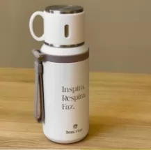 Garrafa Térmica Café Sempre Personalizada – Brinde Corporativo 500ml em Inox para Empresas
